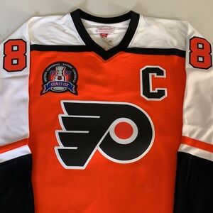 Eric Lindros Philadelphia Flyers Mitchell & Ness 1996 Blue Line Jersey